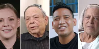 Male and female kidney patients telling their stories
